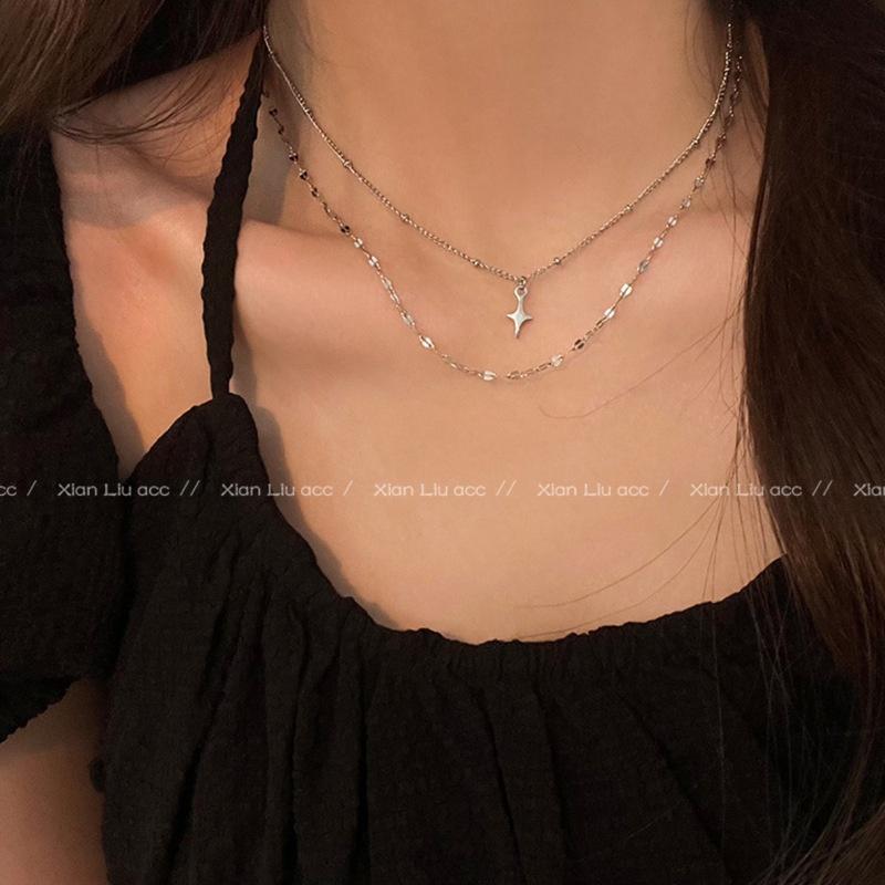 2022 New Arrival European And American Titanium Steel Necklace For Women Cool And Minimalist Lock Clavicle Chain