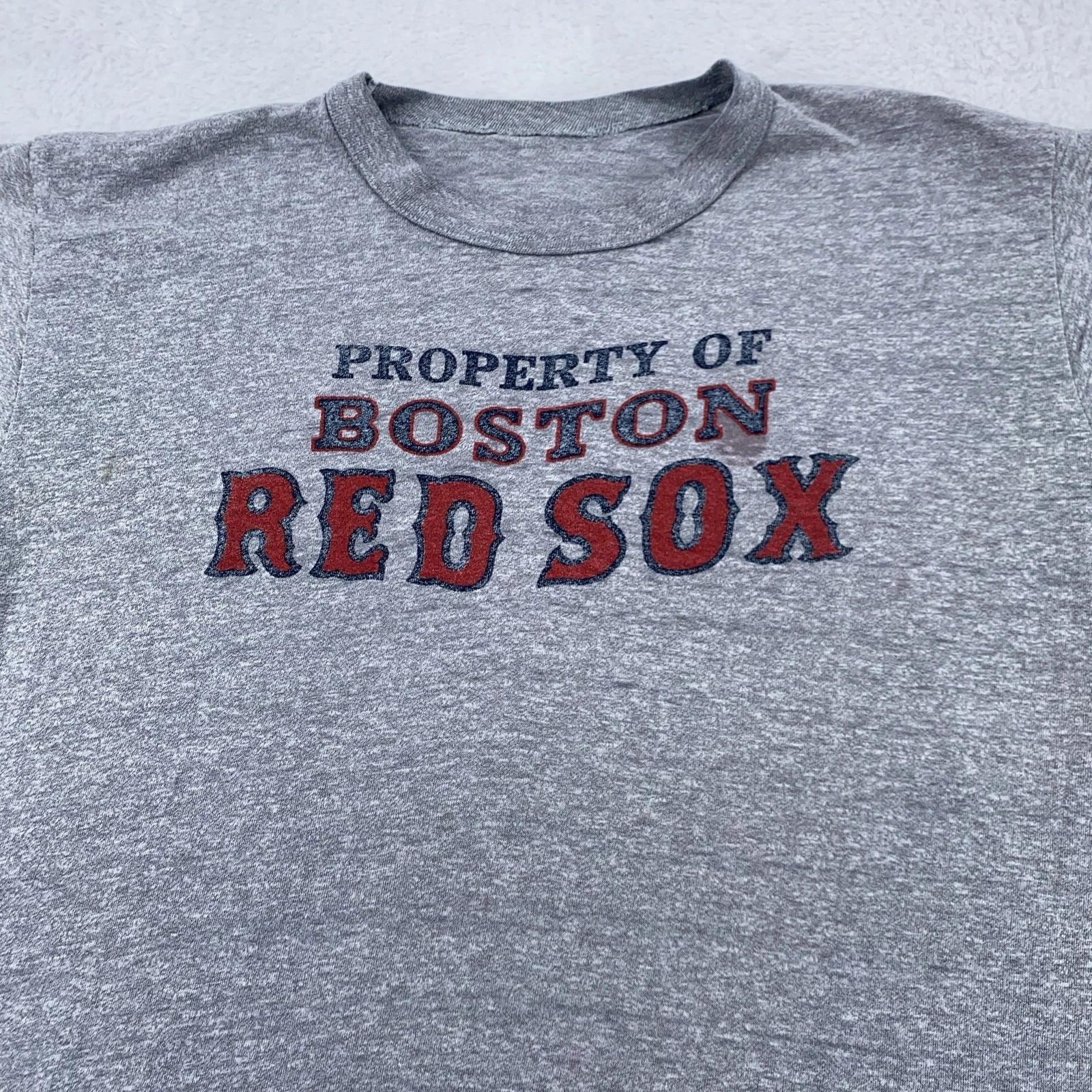 

Vintage 80s Boston Red Sox Shirt Mens Medium Gray MLB Baseball massachsuetts Tee S