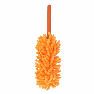 Telescopic Duster Detachable Washable 72cm Chenille Dust Removal Tool for Home Cleaning Orange