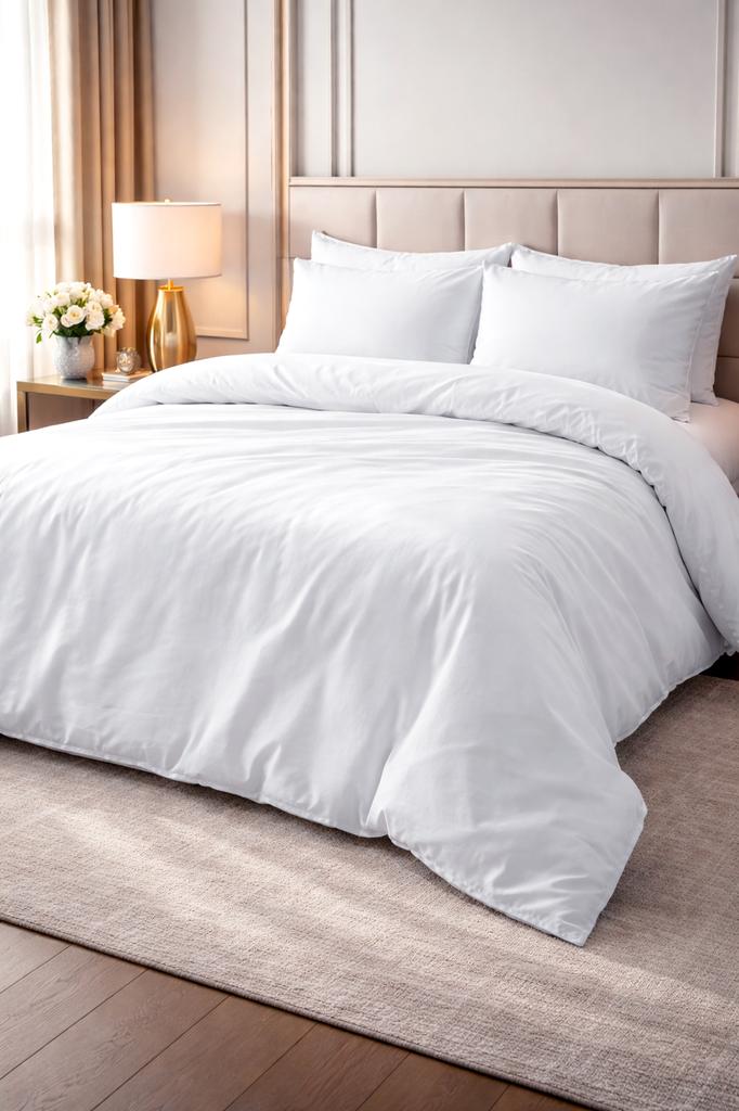 Pillowcase 50x60 White POLISH COTTON Plain Hotel Pillowcase