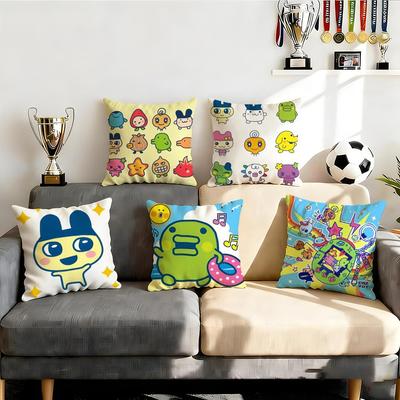 Cute Tamagotchi Cushion Cover Cushion Cover Set 4Pcs 50x50 45x45 40x40 Pillowcase Decorative Sofa Home Decor