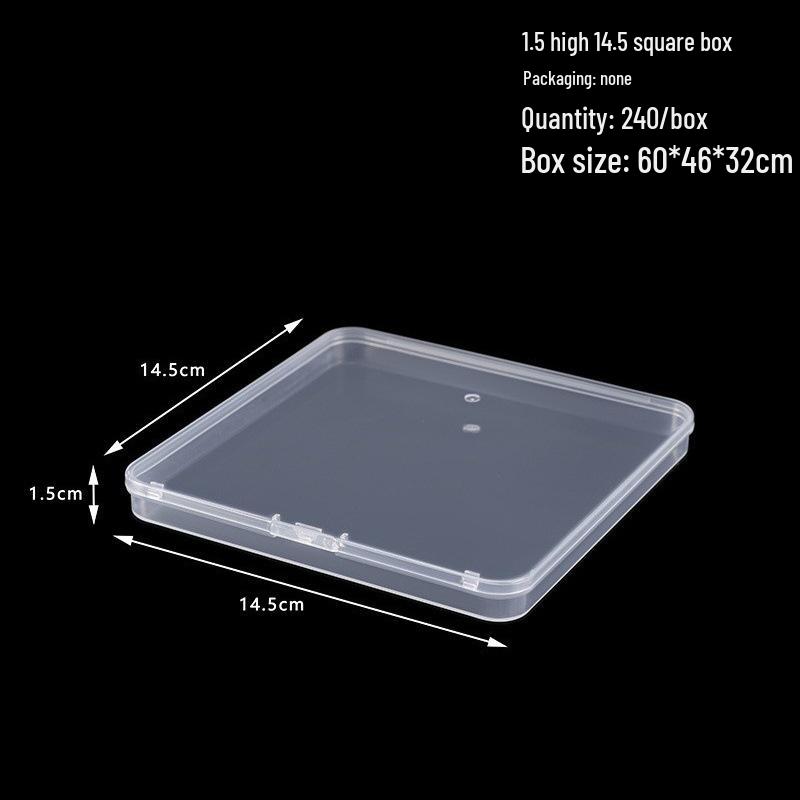 Rectangular Translucent PP Plastic Storage Box with Lid for Jewelry and Small Parts