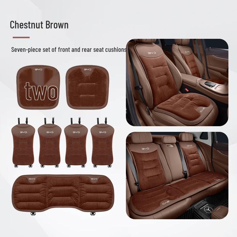 BYD Bils Vinterflanell Sitsdyna för Han EV, Qin L, Song L, Seal, Seagull, Yuan Plus och Tang DM Modeller