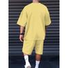 Summer Men's Suit Features an Interesting Cartoon Duck Print Casual and Fashionable Polyester Wear