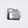Cute Kitten Cartoon Brooch: Smiling Animal Badge for Clothing & Backpacks