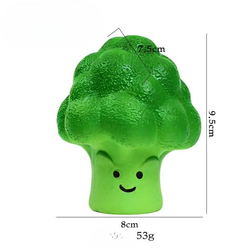 New Pet Toy - Realistic Cheese Broccoli-sized Doggy Chews for Teeth Cleaning with Sound Effects - Doggy Latex Toy Broccoli