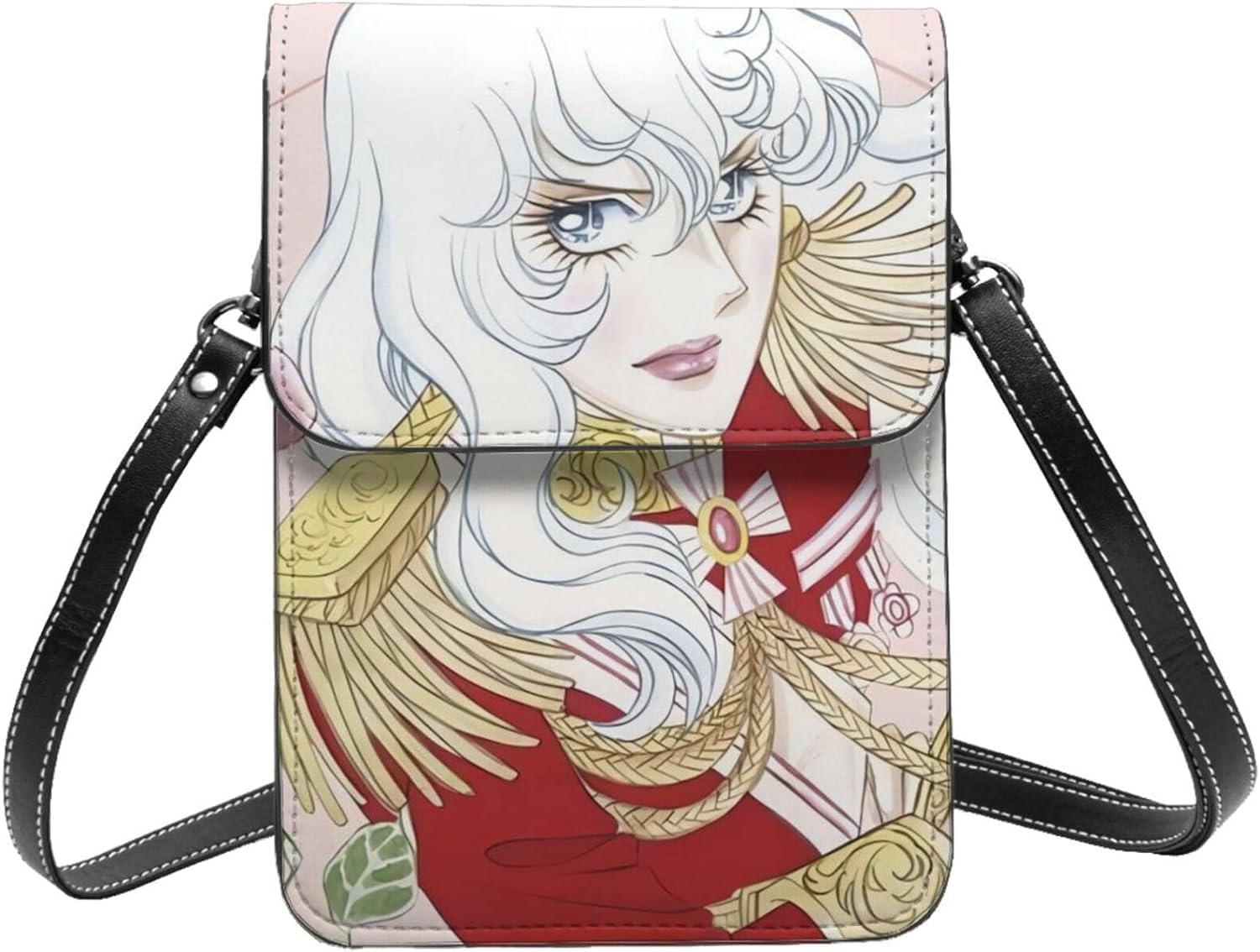 

[Barasu] The Rose of Versailles Genuine Leather Smartphone Pouch Shoulder Bag, Thin, Women s and Men s Mini Pouch, Popular Wallet, Crossbody Bag