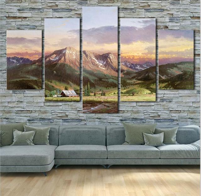 

Настенные работы, украшения для дома, гостиной, в рамке, 5 шт., морской пейзаж, HD печатный модульный холст, картины с природным пейзажем, картины 20x35cm*2 20x45cm*2 20x55cm*1