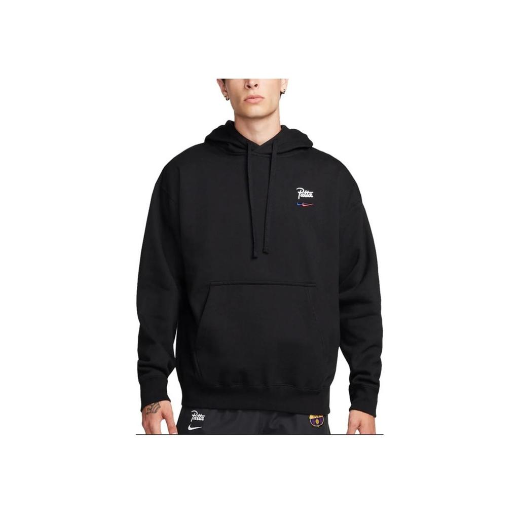 Nike FC Barcelona X Patta Solo Swoosh Hoodie Black Men Tops FD4147-010