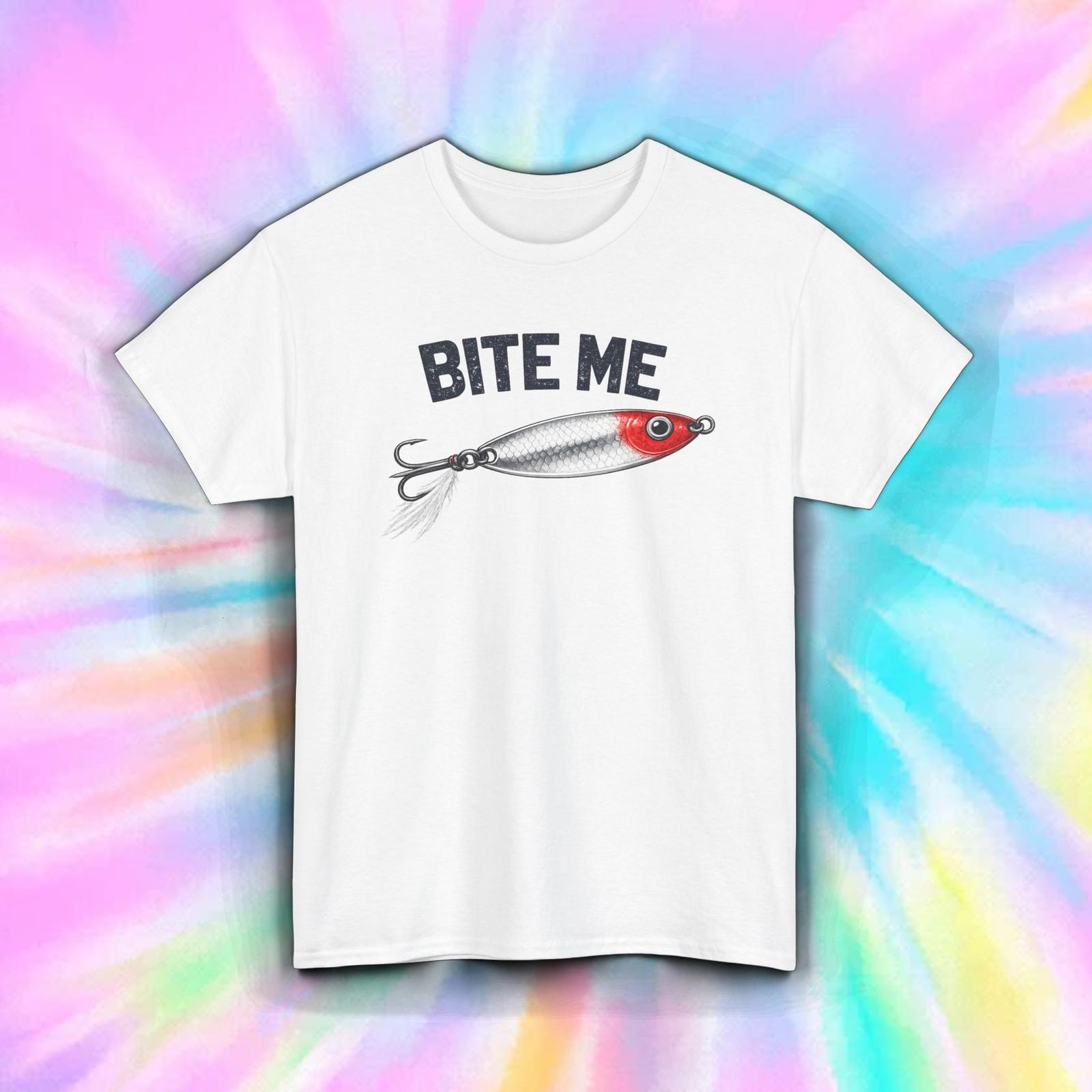 Bite Me Fishing Lure Funny Fisherman Angler Graphic T Shirt S-5XL XXXXL