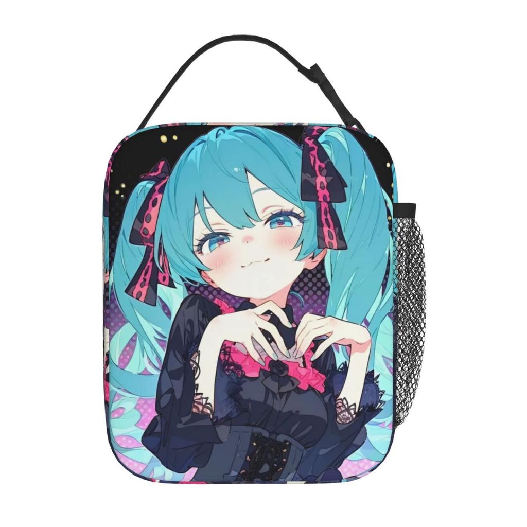 Anime Hatsune Miku Insulated Lunch Bag Portable Meal Container Thermal Bag Tote Lunch Box Office Travel Food Bag