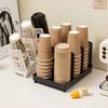 Thickening Cup Holder Bracket Foldable Coffee Shop Cup Rack Ultra-large Capacity Incline Coffee Storage Corner Coffee Shop