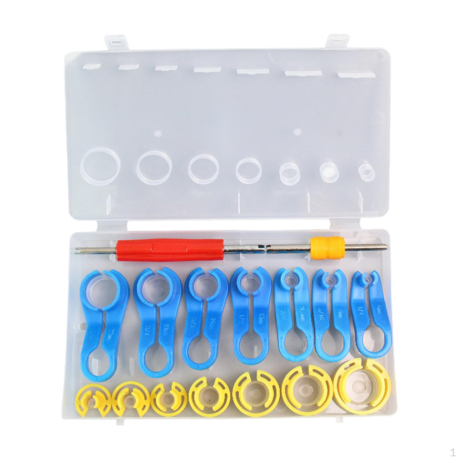 

16x Line Removal Tool Set AC Valve Core Quick Disconnect Metric Repairing Tools Truck Master