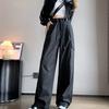 Women Casual Joggers Sports Pants Vintage Solid Low Waist Drawstring Baggy Trousers Y2K Wide Leg Sweatpants Streetwear Cargo Pants