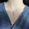 Korean Cross Necklace for Women: Elegant & Versatile Clavicle Chain - Celebrity-Inspired Gift