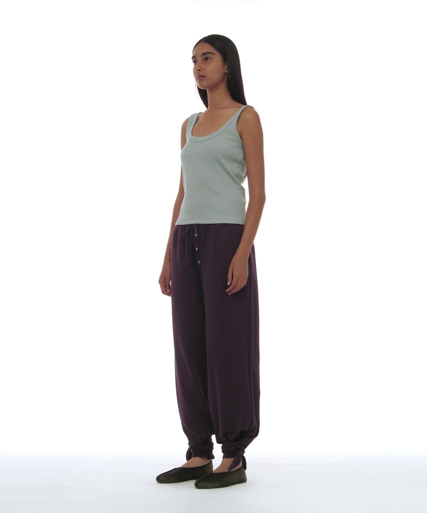 PARTIMENTO WOMEN Pwc Tie-Up Hem Jersey Trousers_Midnight Plum