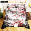 Japanese Landscape Duvet Cover Set For Teens Adults Queen Quilt Covers Lightweight Down 2 Pillowcases 1 Duvet Cover No Comforter
