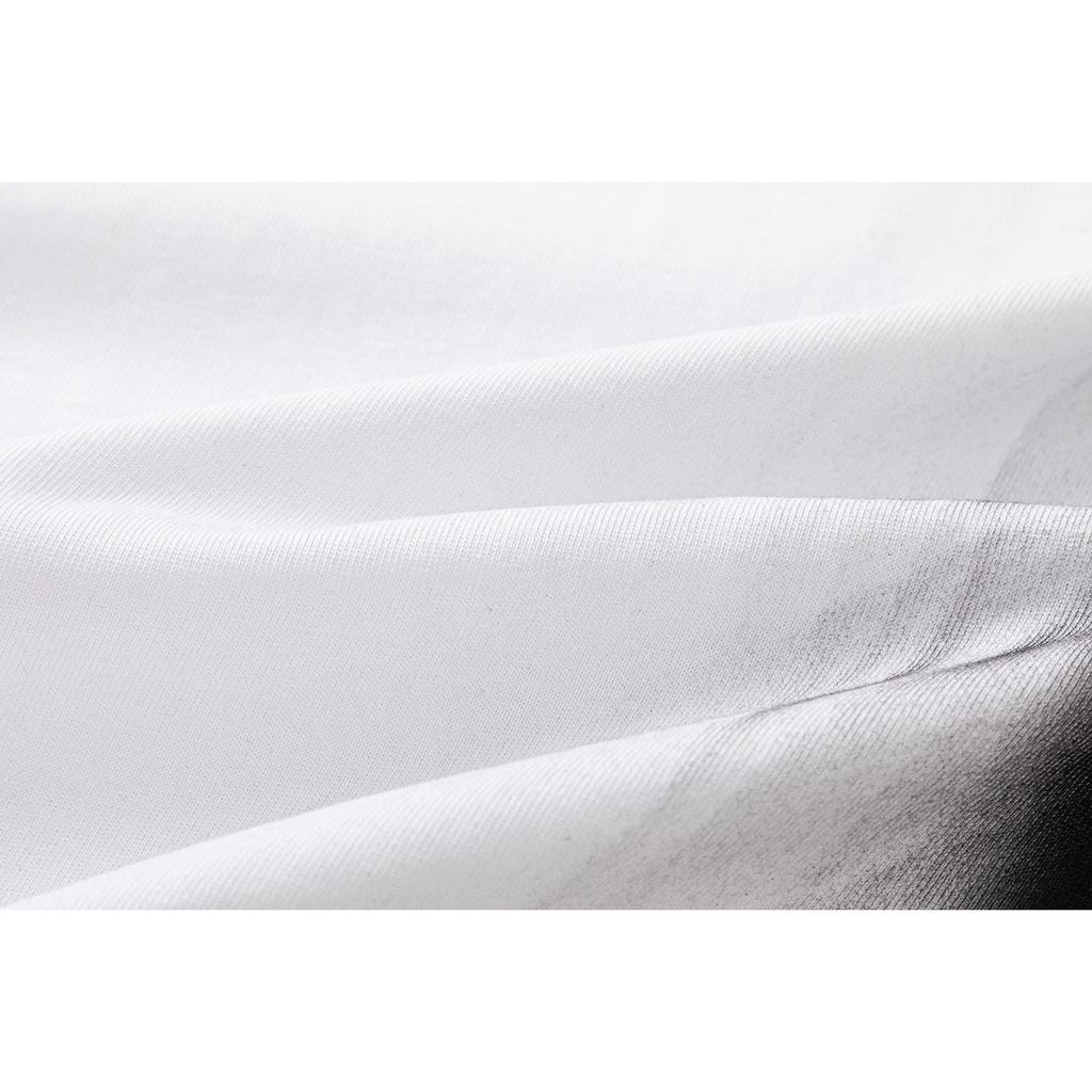 Off-White 2025 Spring/Summer New Style Inkjet Arrow Pattern Round Neck Hooded Short Sleeved Men's and Women's T-shirts