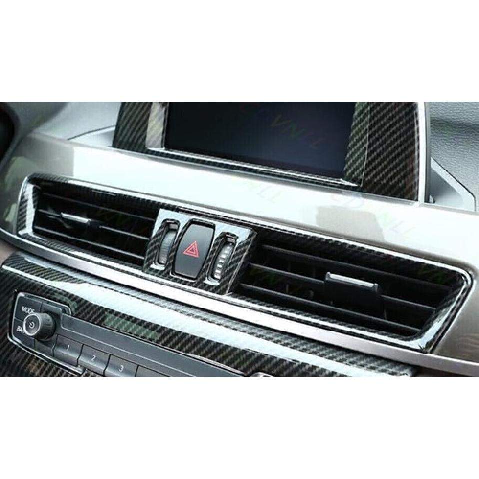 ABS Carbon Fiber Middle Console Air Outlet Vent Trim Fit For BMW X2 2018-2021