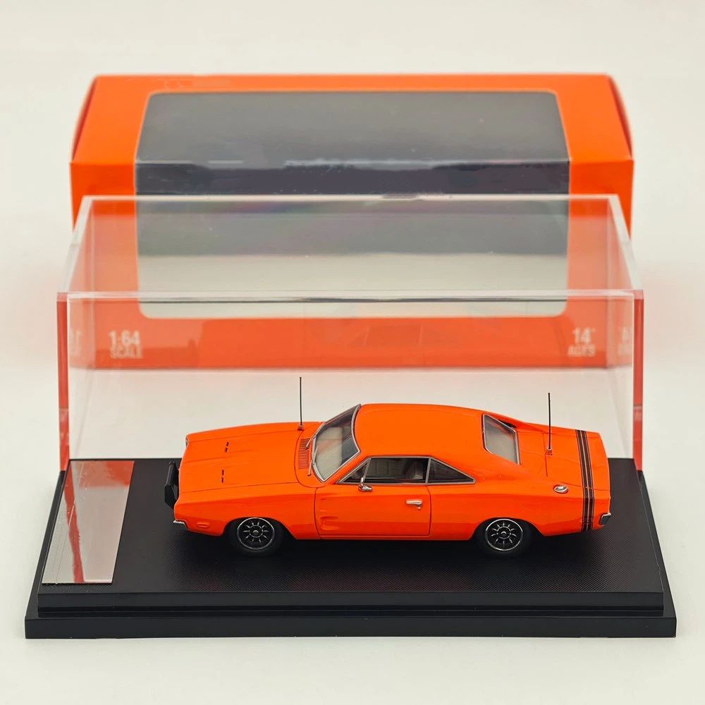 

Mini Forge 1:64 for Charger General Lee R/T 1969 Diecast Model Car Miniature Limited CollectionToy Vehicle Models RT Red