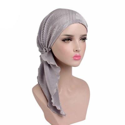 Linhas de roupas femininas da moda, turbante longo, cabeça enrolada, quimioterapia, lenços de cabeça Doug