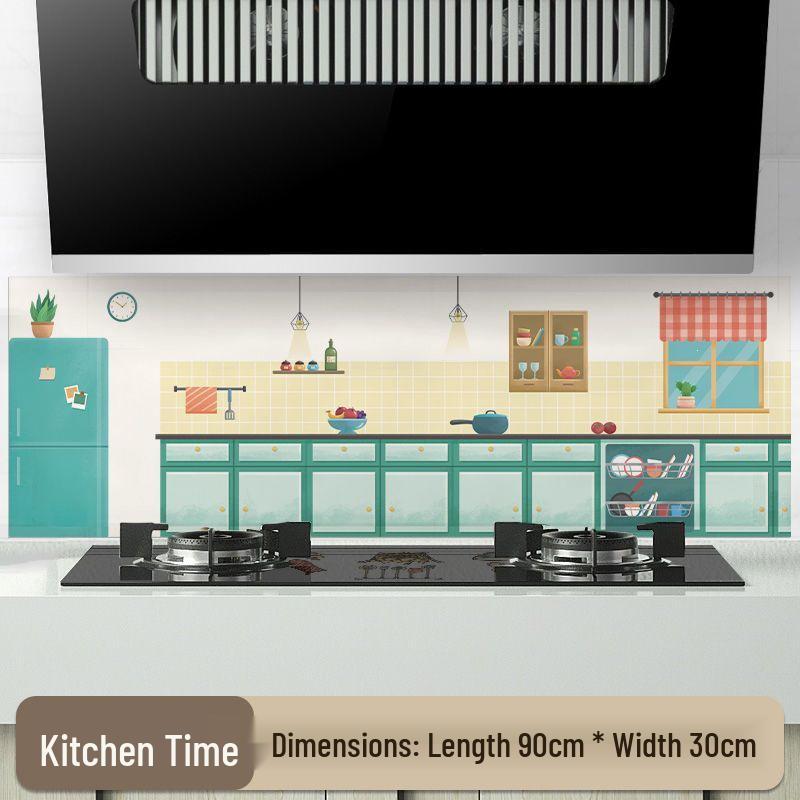 High-Temperature Resistant, Fireproof, Waterproof Kitchen Wall Sticker - Oil & Stain Proof for Stove, Range Hood, and Tile