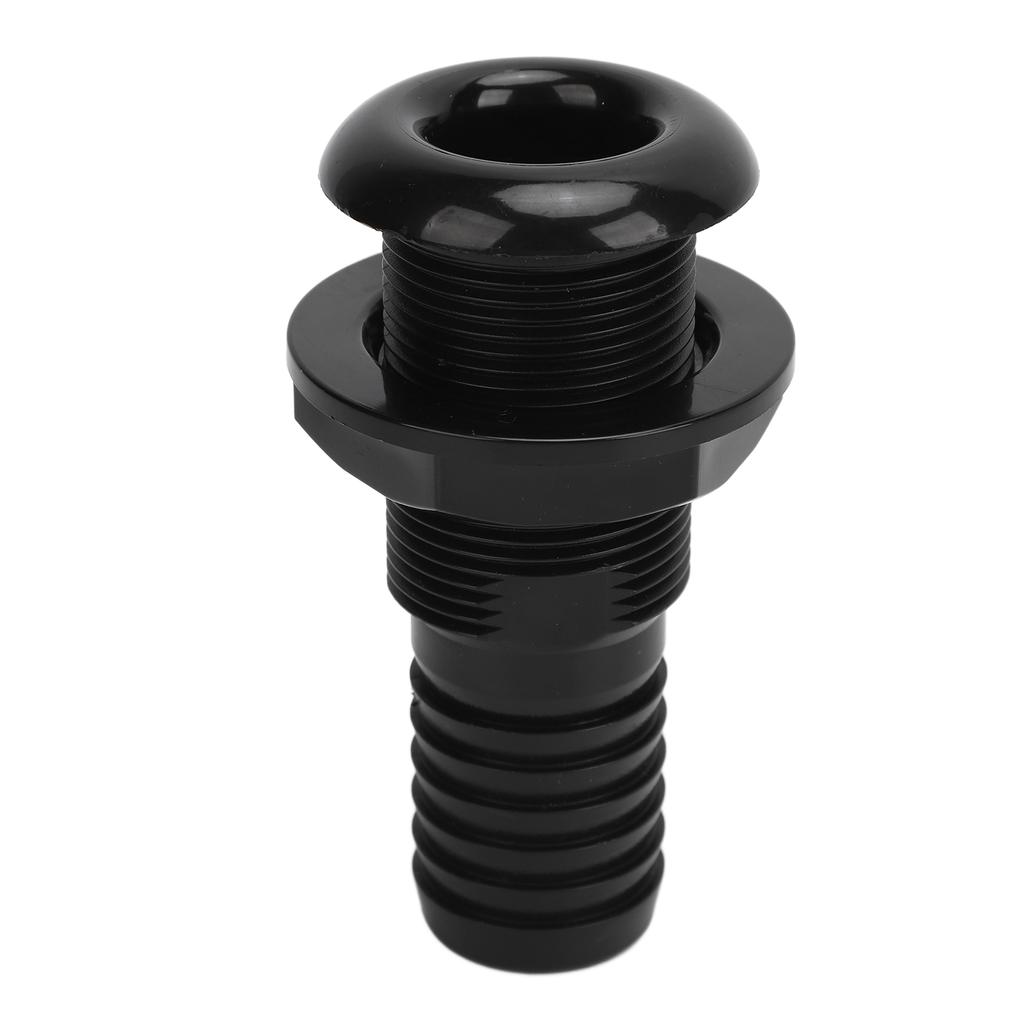 Boat Through Hull Connector 29mm Outlet Smooth Drainage Straight Drain Outlet Fittings Boat Plumbing Fittings Black