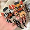 1PC Cat Shape Cartoon Hair Ties Fashion Hair Accessories Exquisite Jewelry Clothing Accessories Multicolor