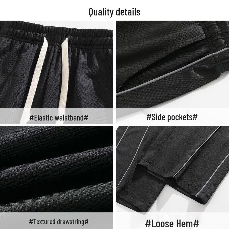 Warrior Men's Summer Loose Fit Wide-Leg Curved Sweatpants