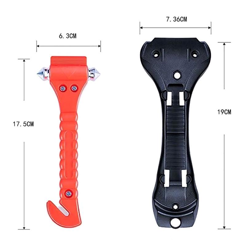 1Pc Camping Driving Car Seat Belt Cutter 2-In-1 Emergency Break Window Glass Punch Life Rescue Tools Survival Safety Hammer