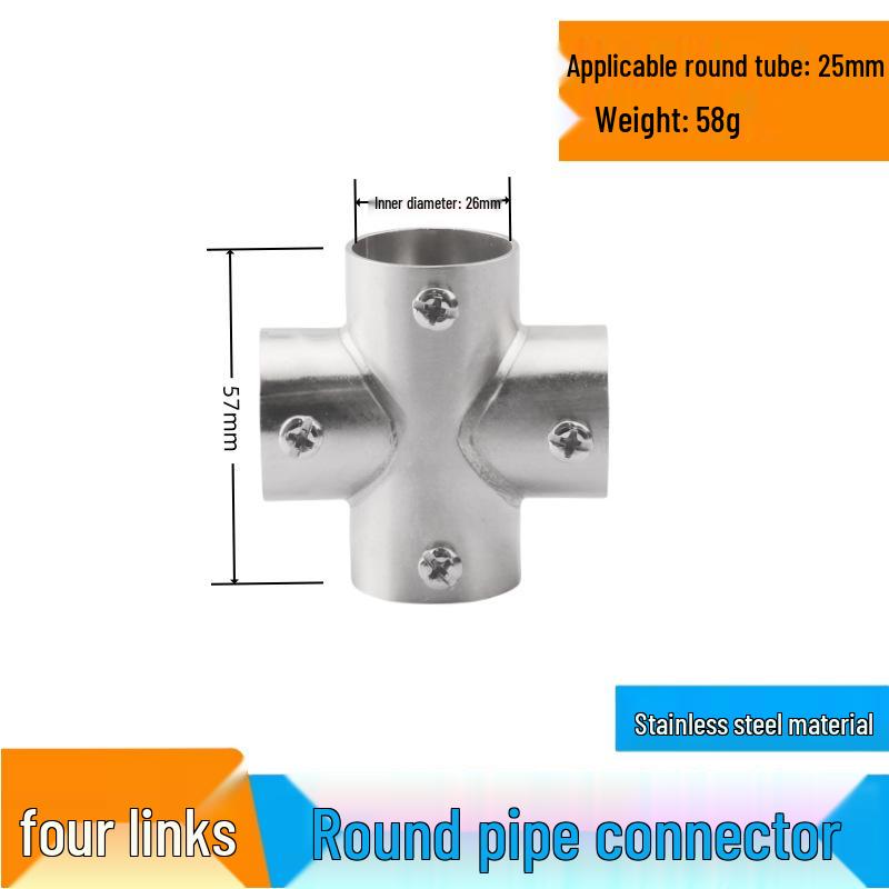 25 Snap-On Stainless Steel Pipe Connectors for Greenhouse Clamps