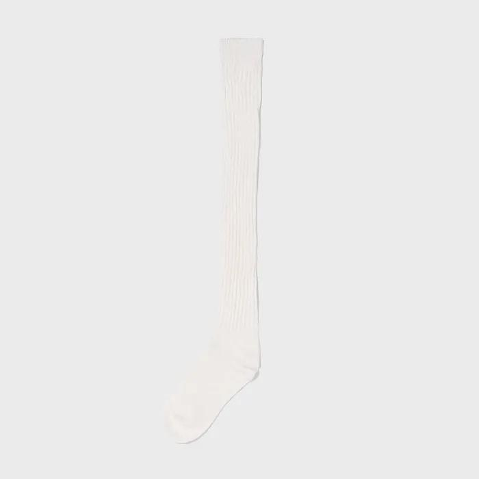Classic Ribbed Knee Socks (ivory)