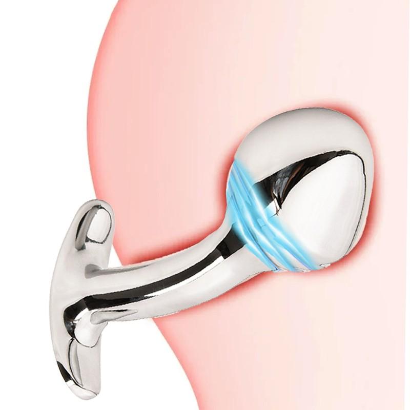 Anal Beads Butt Plug Set Fake Dildo Metal Anal Plug Wearable Insert Sex Toy For Male Female