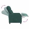 Massage Recliner Dark Green Fabric