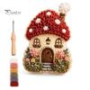 Märchenhaus DIY Bastelset 3D Thema Stanznadel für Anfänger & Erwachsene, Komplettes Miniaturdorf Bau-Set Stickset, Einfach