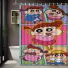 Crayon Shin-Chan & Friends & Shiro Night Forest Firefly Adventure Scene 2D Print Waterproof Shower Curtain, Mysterious Purple &
