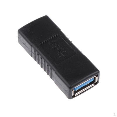 Type A Female-Female USB3.0 Adapter Coupler Gender Changer Connector Black