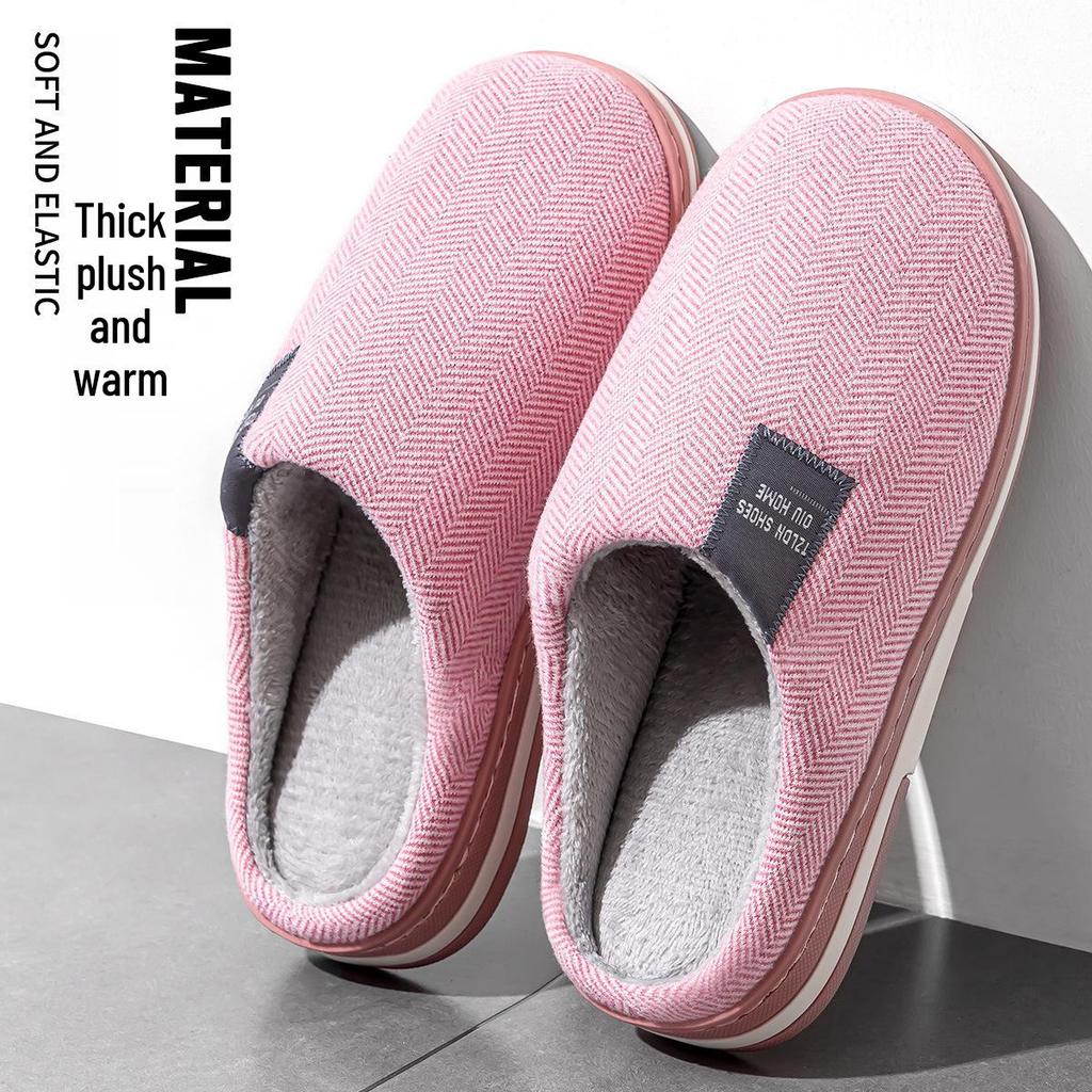 Jieleya Unisex Warm Winter Cotton Slippers - Non-slip, Plush, Large Size 2025