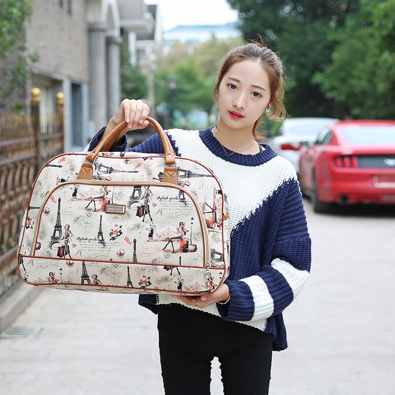 Korean Style Large-capacity Travel Bag Duffel Bag PU Leather Short-distance Travel Bag
