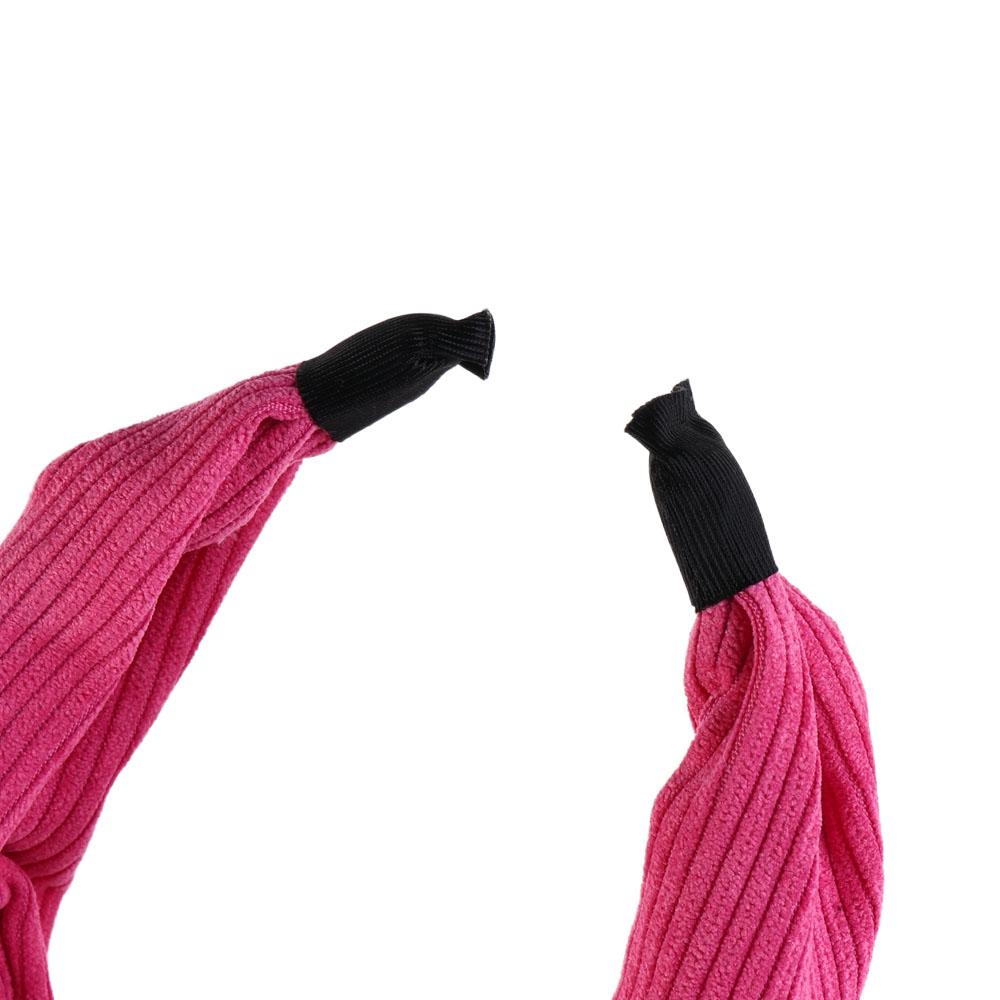 Sweet Corduroy Bowtie Headband Wide Solid Color Bowtie Hair Hoop Large Hair Band Wash Face Hairband Makeup