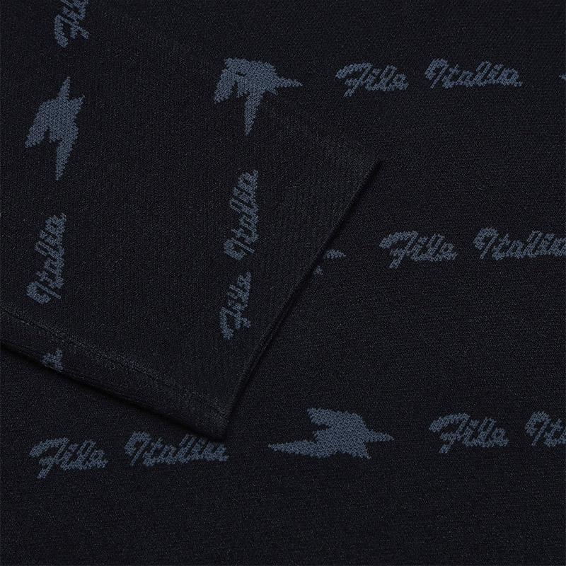 FILA Emerald Fashion Comfortable Pullover Long Sleeve Knit Sweater Women sweaters Legendary-Blue F11W514405F-NV