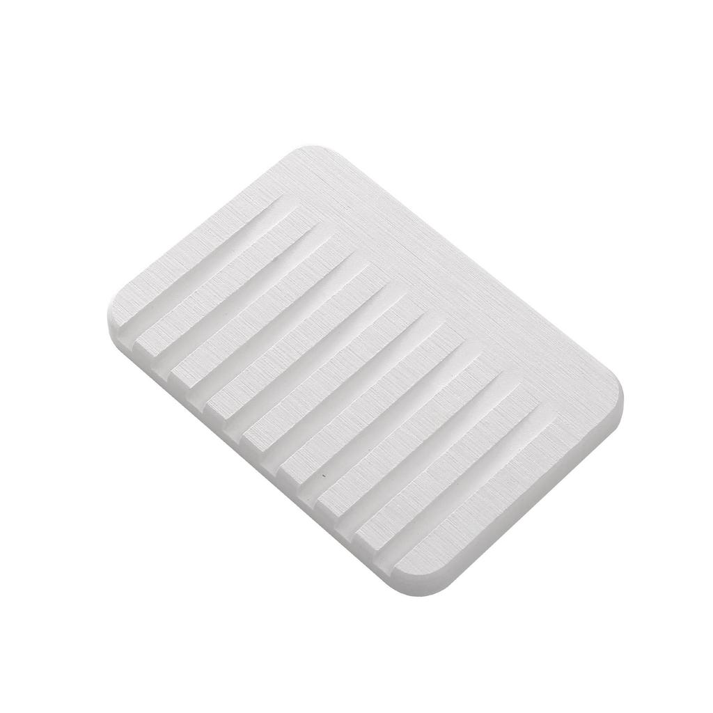 Diatomaceous Earth Soap Dish: Water-Absorbing Counter Rack and Draining Mat for Bathroom Toiletries.