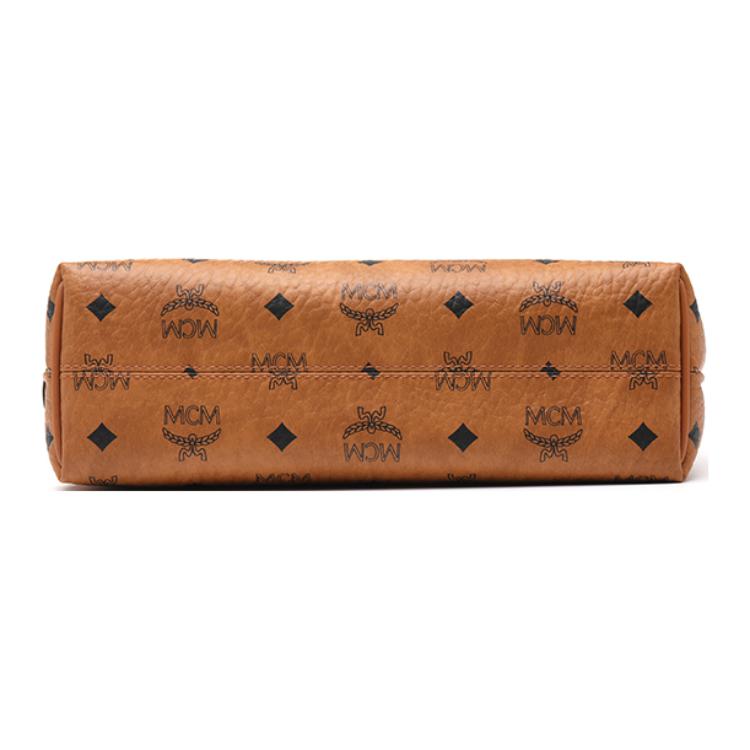 MCM Aren Visetos Monogram Pendant Trendy Hobo Bag Women bags Brown Cognac MWHESTA01CO001