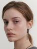 Love Me Monster Shining Beads Ribbon Earrings (L241Mer030)