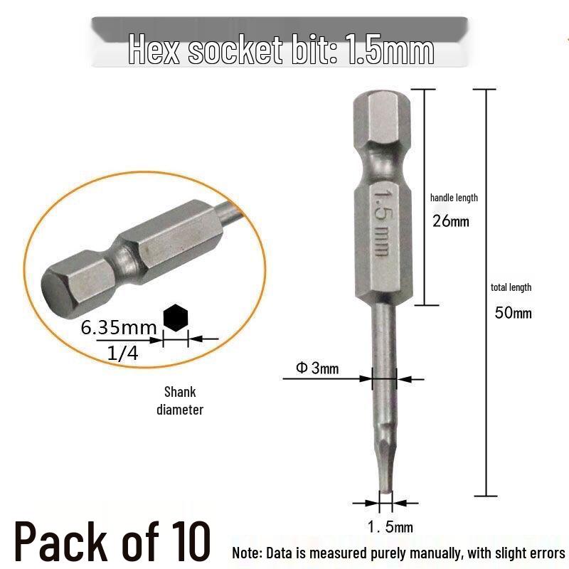 Sechskant Starke Magnetische S2 Schraubendreherbit für Handbohrmaschinen und Elektrische oder Pneumatische Schraubendreher
