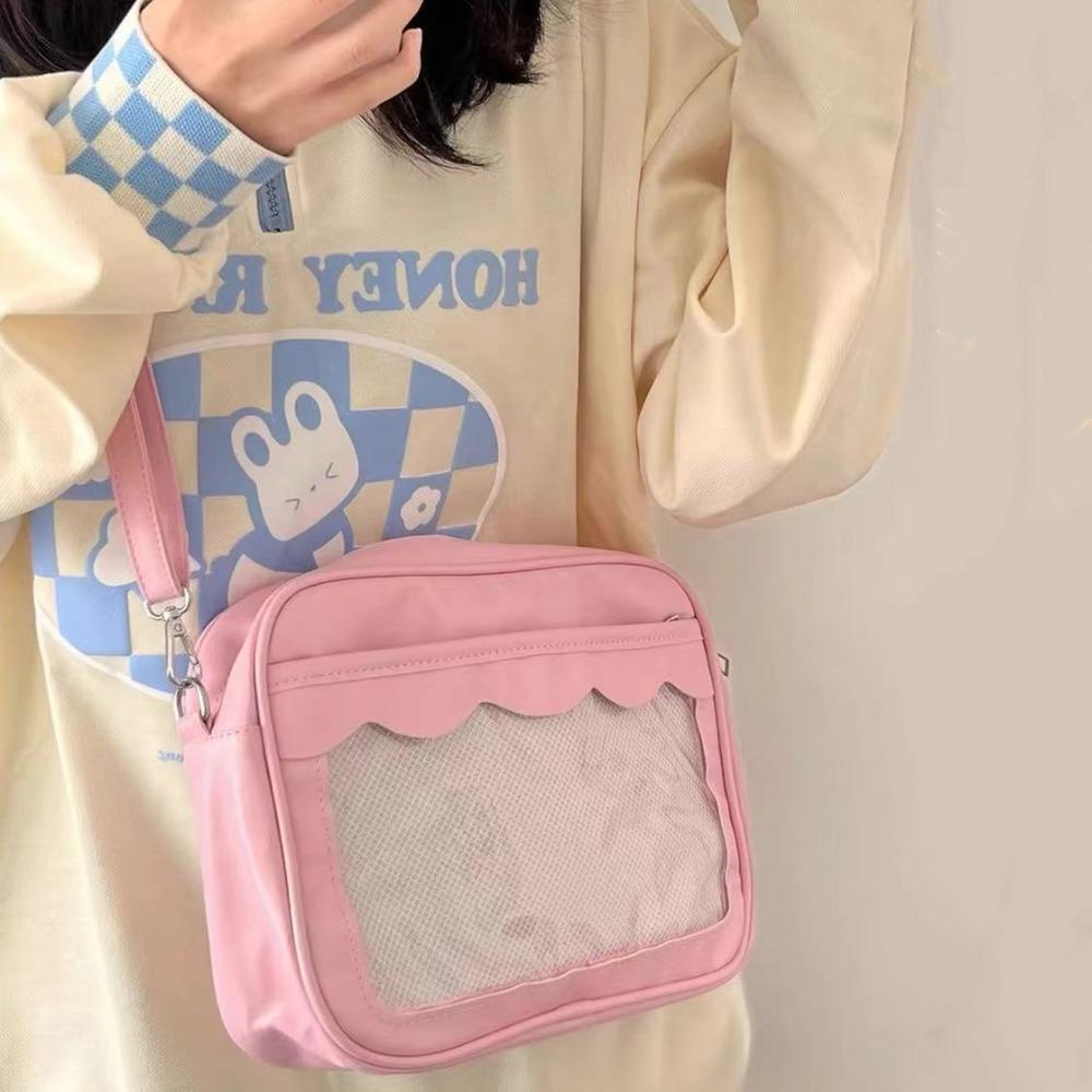 Y2K Transparent Ita Bag Large Capacity PVC Crossbody Bag Fashion JK Uniform Shoulder Bag  Daily