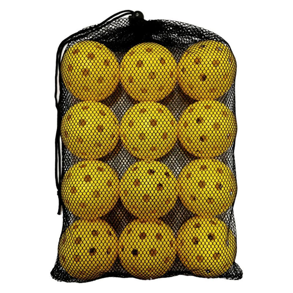 Professional 74MM Pickleball Plastic 40 Holes Competition Pickleball woth Black Mesh Bag Durable Sports Ball Training