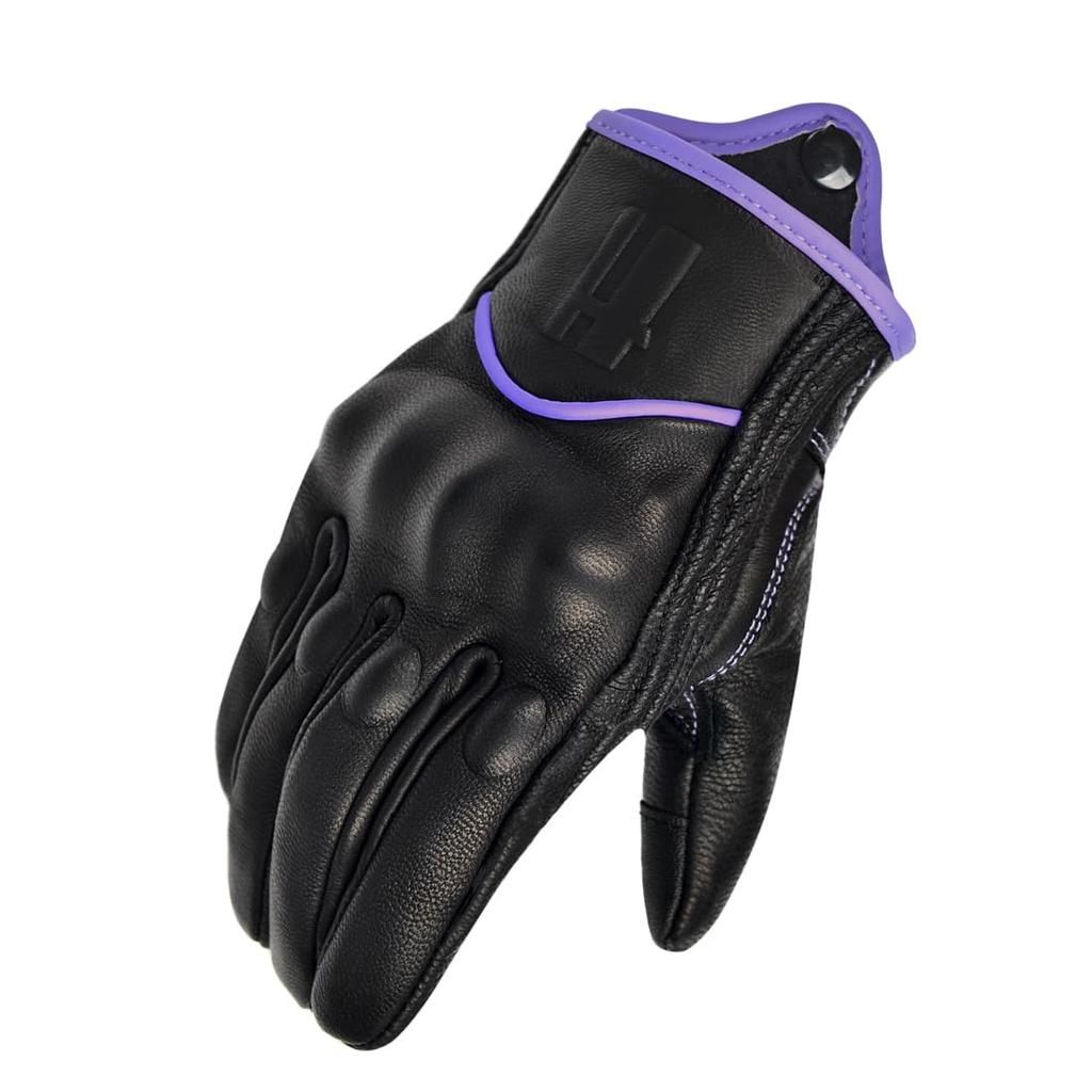 Harssidanzar Women's Motorcycle Gloves, Motorcycle Gloves, Road Racer, Bicycle Climbing, Power Exercise Gloves Touch Screen GL016JP,Purple/Black,L