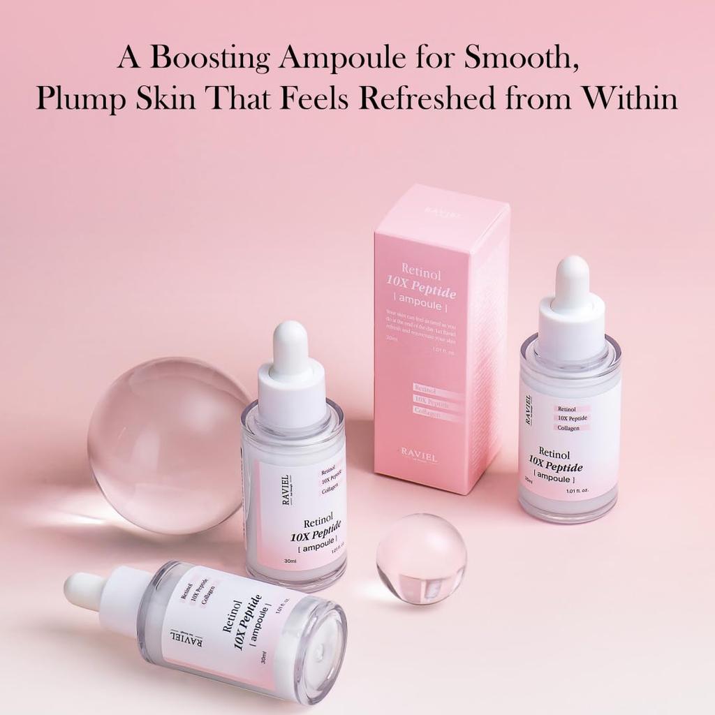 Raviel [Pore Firming] Exfoliation & Sebum Care Collagen 10X Peptide Retinol Ampoule 30ml