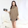 Autumn/Winter High Neck Buttoned Tassel Women's Cape: Warm European & American Fashion Knitted Sweater Shawl